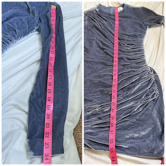 CINQ À SEPT Rebeka Gathered Velvet Mini Dress womens size 4 - Picture 10 of 11
